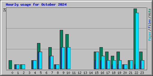 Hourly usage for October 2024