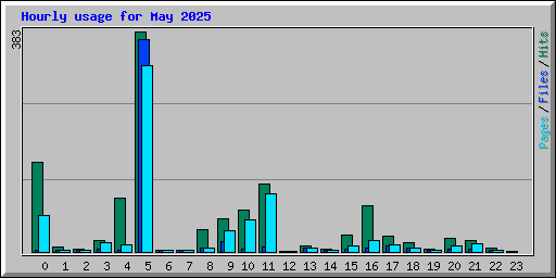 Hourly usage for May 2025