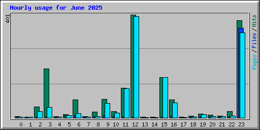 Hourly usage for June 2025