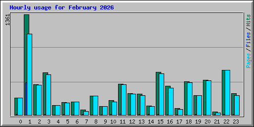 Hourly usage for February 2026