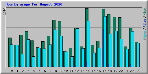 Hourly usage for August 2026