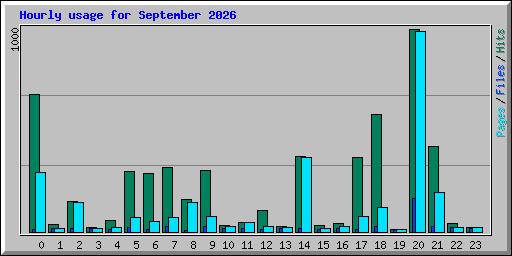 Hourly usage for September 2026