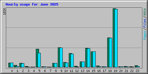 Hourly usage for June 2025