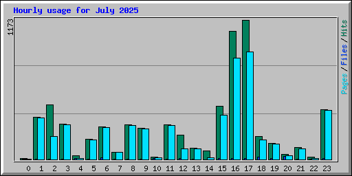 Hourly usage for July 2025