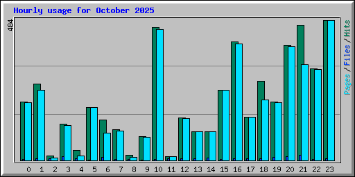 Hourly usage for October 2025
