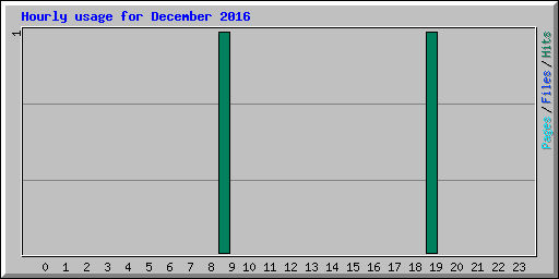 Hourly usage for December 2016