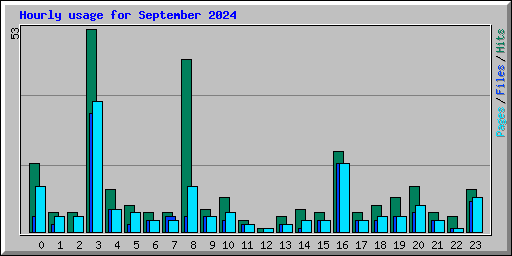Hourly usage for September 2024