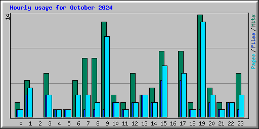 Hourly usage for October 2024