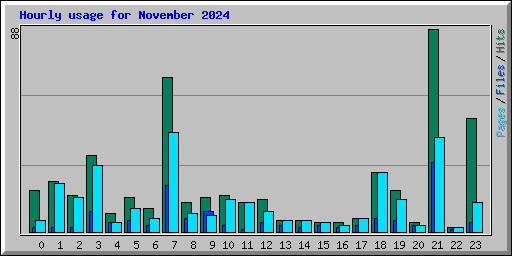 Hourly usage for November 2024