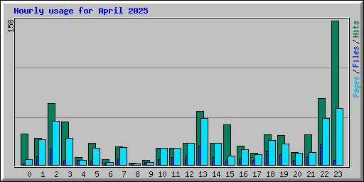 Hourly usage for April 2025