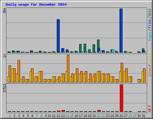 Daily usage for December 2024