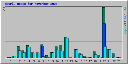 Hourly usage for November 2025