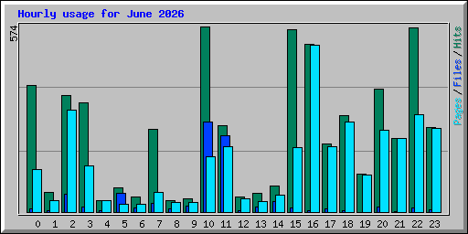 Hourly usage for June 2026