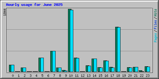 Hourly usage for June 2025