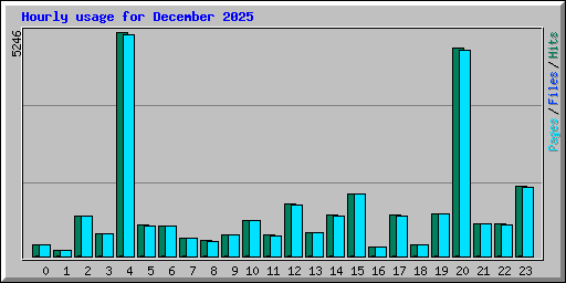 Hourly usage for December 2025