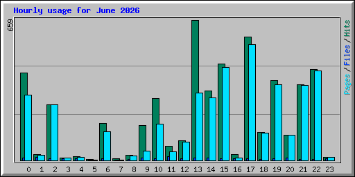 Hourly usage for June 2026