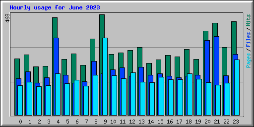 Hourly usage for June 2023