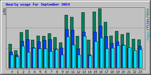 Hourly usage for September 2024