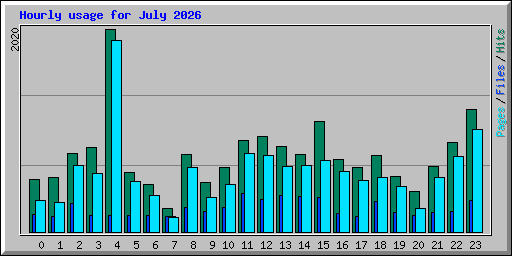 Hourly usage for July 2026