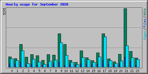 Hourly usage for September 2026